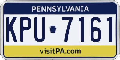 PA license plate KPU7161