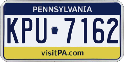 PA license plate KPU7162