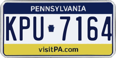 PA license plate KPU7164