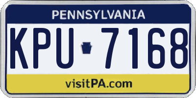 PA license plate KPU7168