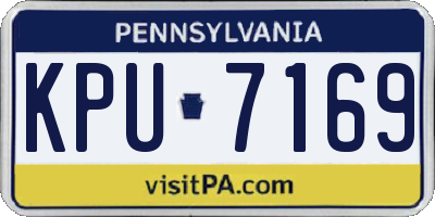 PA license plate KPU7169