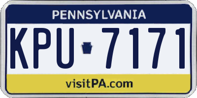 PA license plate KPU7171