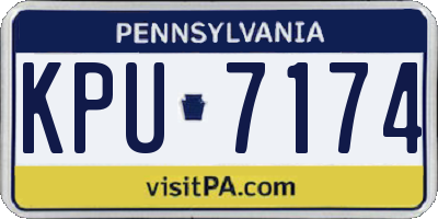 PA license plate KPU7174