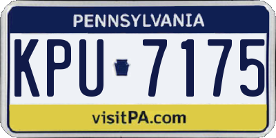 PA license plate KPU7175
