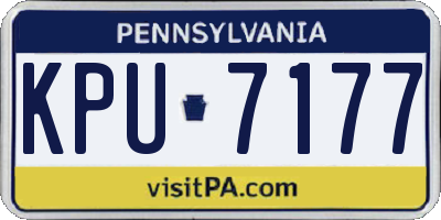 PA license plate KPU7177