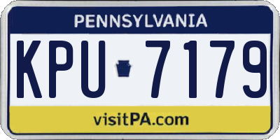 PA license plate KPU7179