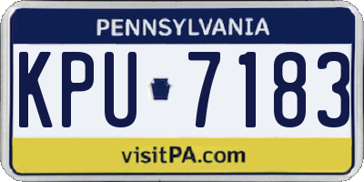 PA license plate KPU7183