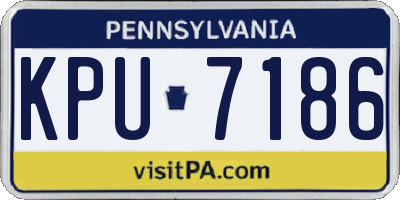 PA license plate KPU7186