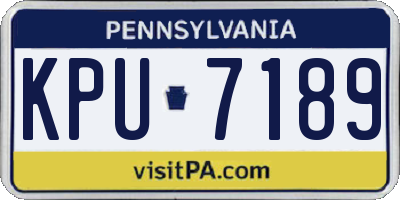 PA license plate KPU7189
