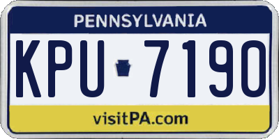 PA license plate KPU7190