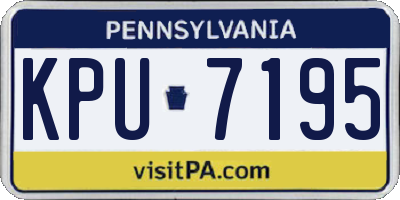 PA license plate KPU7195