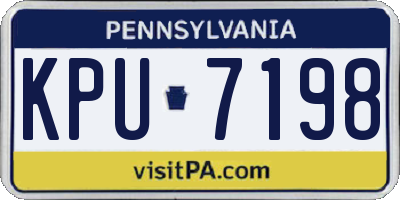 PA license plate KPU7198