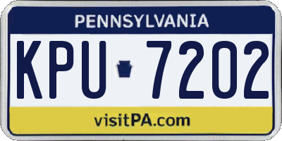 PA license plate KPU7202