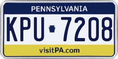 PA license plate KPU7208
