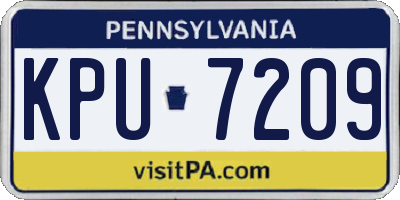PA license plate KPU7209