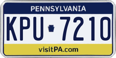 PA license plate KPU7210