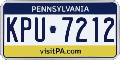 PA license plate KPU7212