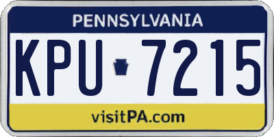 PA license plate KPU7215