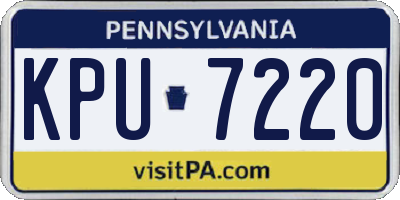 PA license plate KPU7220