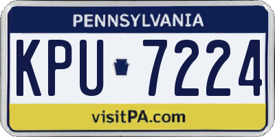 PA license plate KPU7224