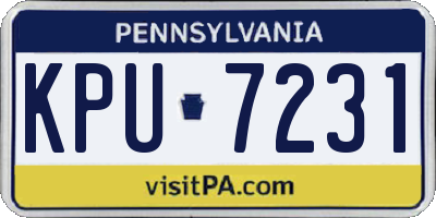 PA license plate KPU7231