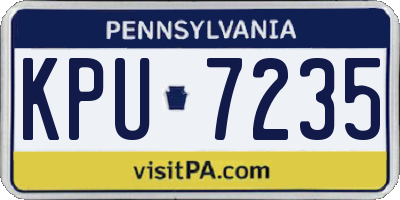 PA license plate KPU7235