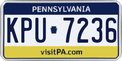 PA license plate KPU7236