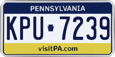 PA license plate KPU7239