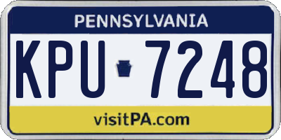 PA license plate KPU7248