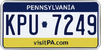 PA license plate KPU7249