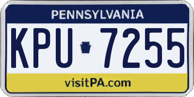 PA license plate KPU7255