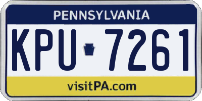 PA license plate KPU7261
