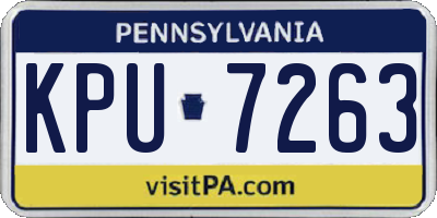PA license plate KPU7263