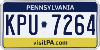 PA license plate KPU7264