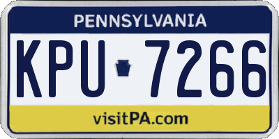 PA license plate KPU7266