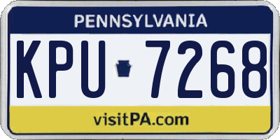 PA license plate KPU7268