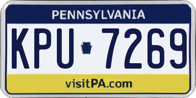 PA license plate KPU7269