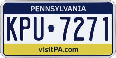 PA license plate KPU7271
