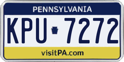 PA license plate KPU7272