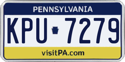 PA license plate KPU7279