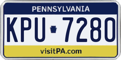 PA license plate KPU7280