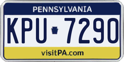 PA license plate KPU7290