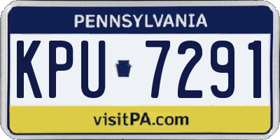PA license plate KPU7291