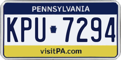 PA license plate KPU7294