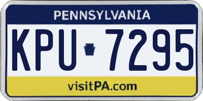 PA license plate KPU7295
