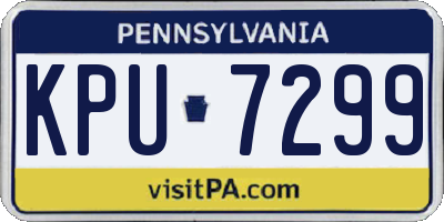 PA license plate KPU7299