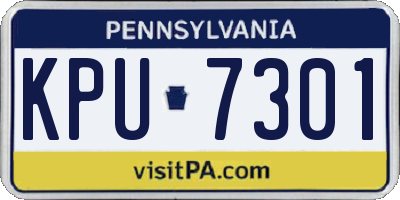 PA license plate KPU7301