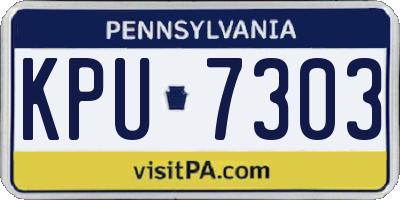 PA license plate KPU7303