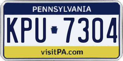 PA license plate KPU7304