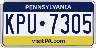 PA license plate KPU7305